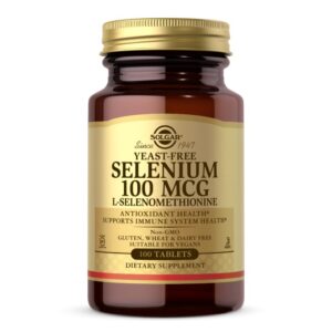SOLGAR Selenium (Yeast Free) - Selen (nie zawiera drożdży) 100 mcg (100 tabl.)