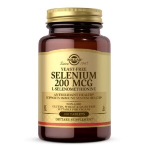 SOLGAR Selenium (Yeast Free) - Selen (nie zawiera drożdży) 200 mcg (100 tabl.)