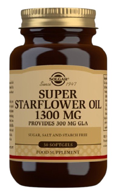 SOLGAR Super Starflower Oil 1300 mg - Olej z Ogórecznika (30 kaps.)