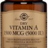 SOLGAR Dry Vitamin A 5000 IU 1500 mcg - Sucha Witamina A(100 tabl.)