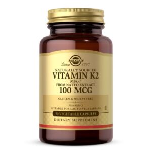 SOLGAR Naturally Sourced Vitamin K2 MK-7 - Naturalna witamina K2 z natto 100 mcg (50 kaps.)