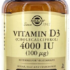 SOLGAR Witamina D3 4000 IU 100 mcg (120 kaps.)