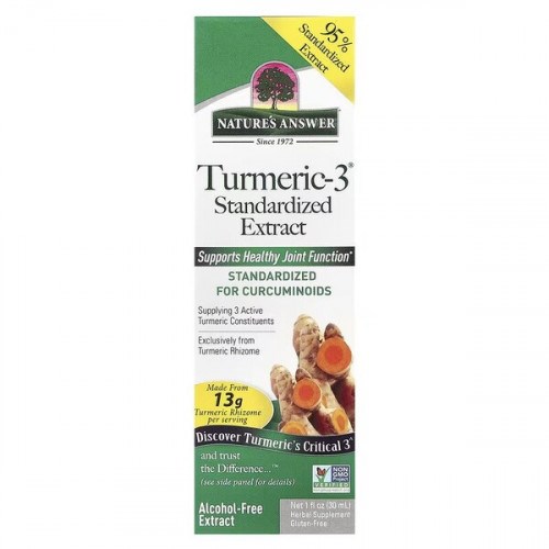NATURE'S ANSWER Turmeric-3, ekstrakt z kurkumy (30 ml)