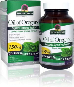 NATURE'S ANSWER Oil of Oregano - Olejek z oregano (90 kaps.)