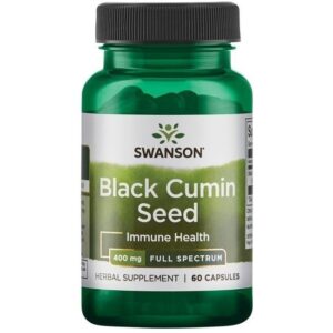 SWANSON Black Cumin Seed - Nasiona czarnego kminu 400 mg (60 kaps.)