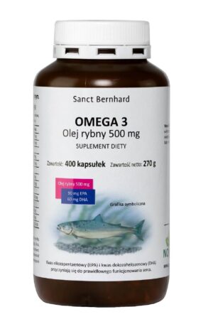 KRAUTERHAUS SANCT BERNHARD OMEGA 3 Olej rybny 500 mg (400 kaps.)