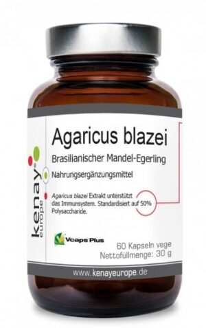KENAY EKO Agaricus blazei - Ekologiczna Pieczarka brazylijska (60 kaps.)