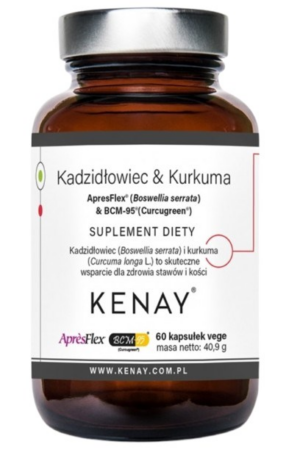 KENAY Kadzidłowiec & Kurkuma ApresFlex® (Boswellia serrata) & BCM 95® (CURCUGREEN®) (60 kaps.)
