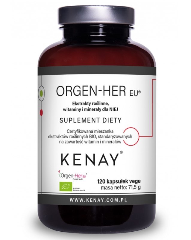 KENAY Orgen-Her Ekstrakty roślinne, witaminy i minerały dla NIEJ (120 kaps.)