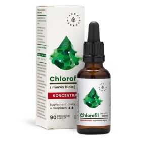 AURA HERBALS Chlorofil z morwy białej w kroplach (30 ml)
