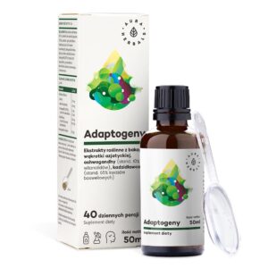 AURA HERBALS Adaptogeny - bakopa, wąkrotka, ashwaghanda, kadzidłowiec (50 ml)