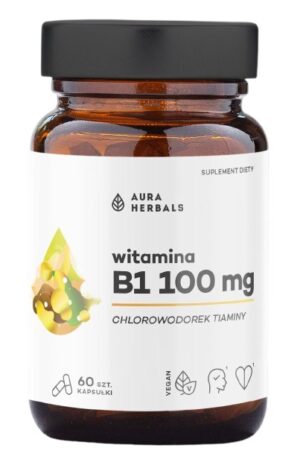 AURA HERBALS Witamina B1 100 mg, tiamina (60 kaps.)