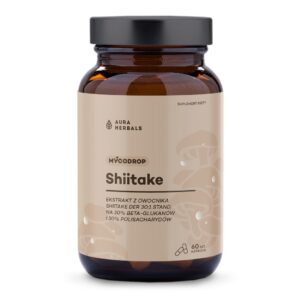 AURA HERBALS Mycodrop, Shiitake 30:1, 30% beta-glukan (60 kaps.)