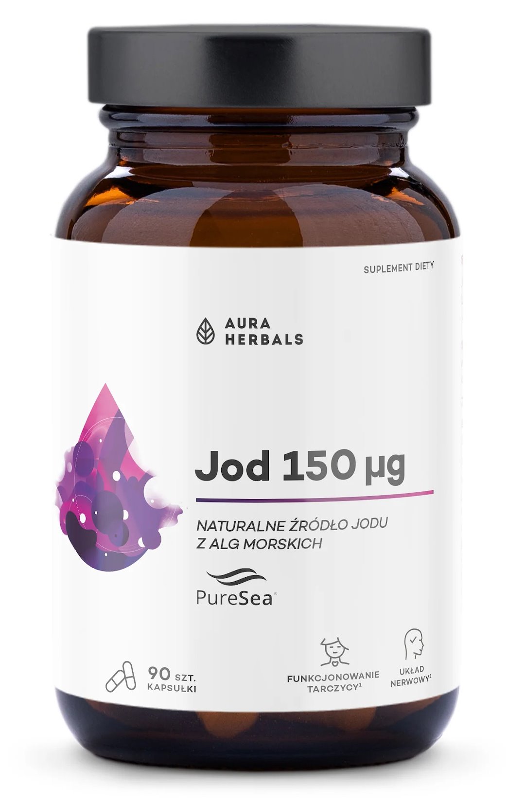 AURA HERBALS Jod 150 μg, PureSea (60 kaps.)