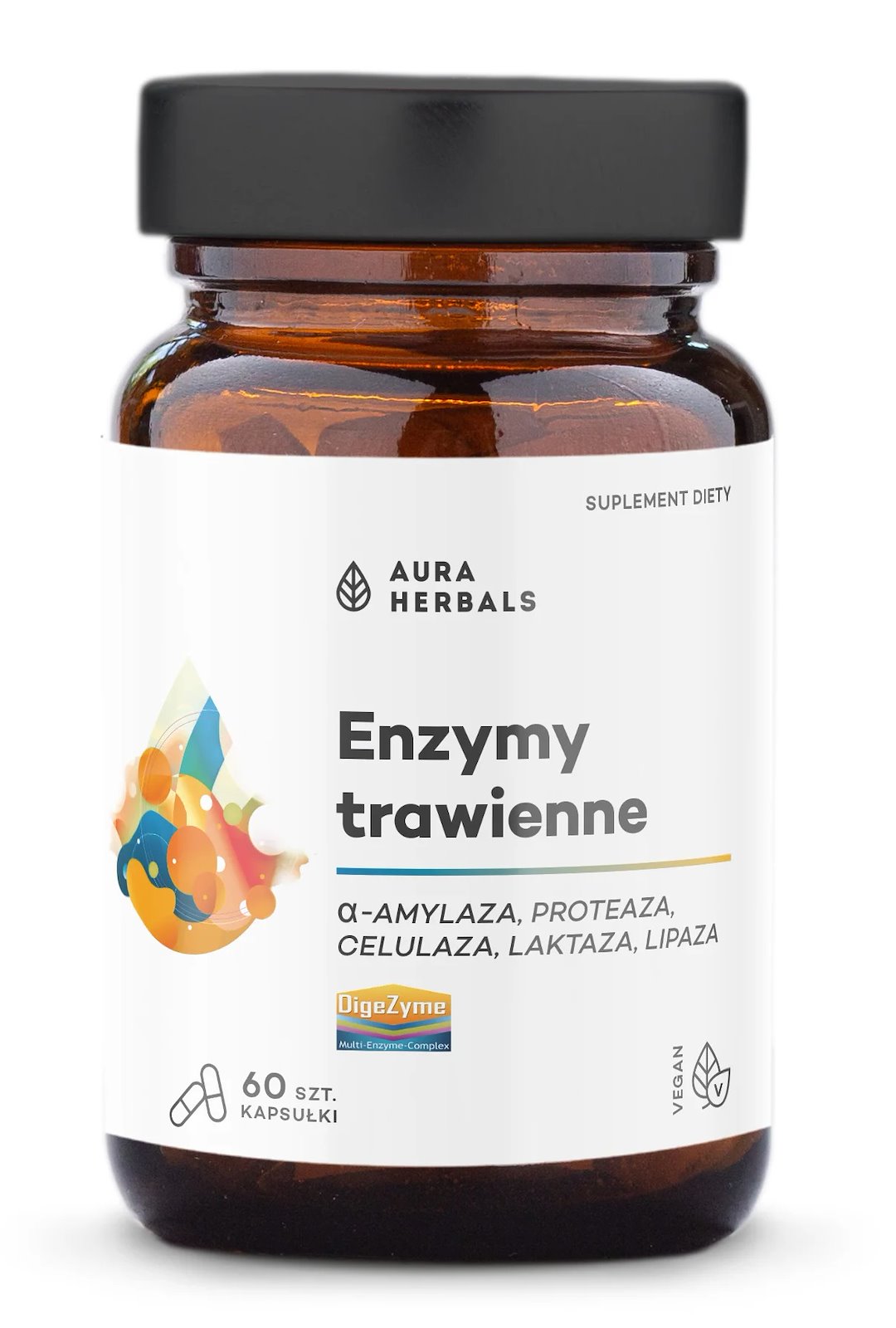 AURA HERBALS Enzymy trawienne DigeZyme (60 kaps.)