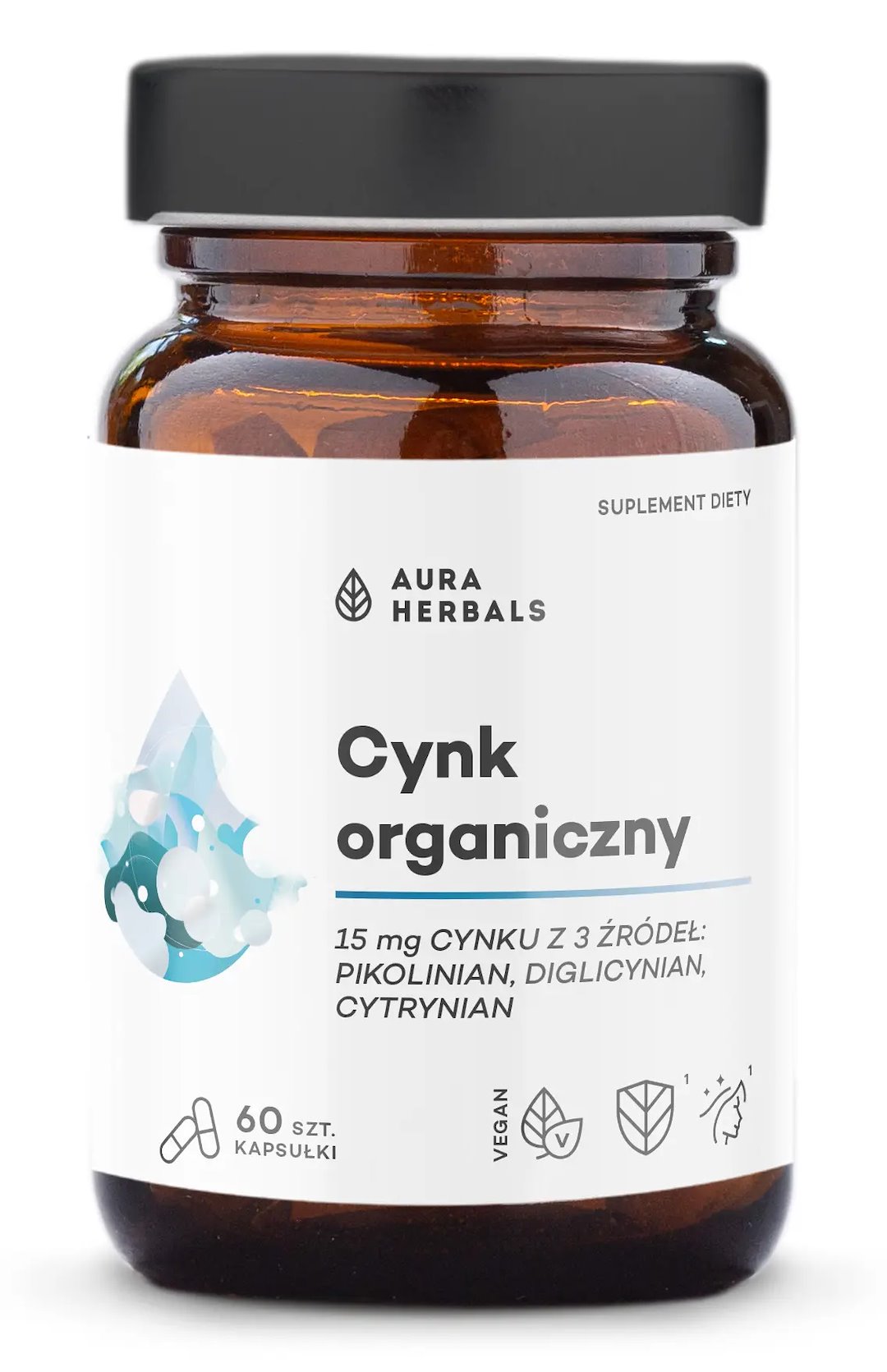 AURA HERBALS Cynk organiczny (60 kaps.)