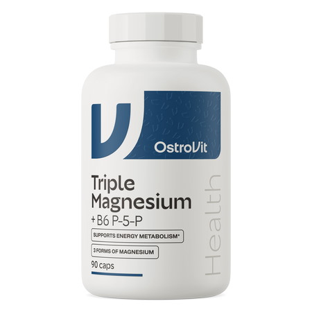 OSTROVIT Triple Magnesium + B6 P-5-P (90 kaps.)