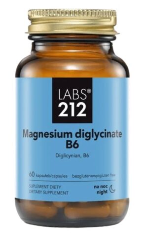 LABS212 Magnesium diglycinate B6 - Diglicynian magnezu + witamina B6 (60 kaps.)