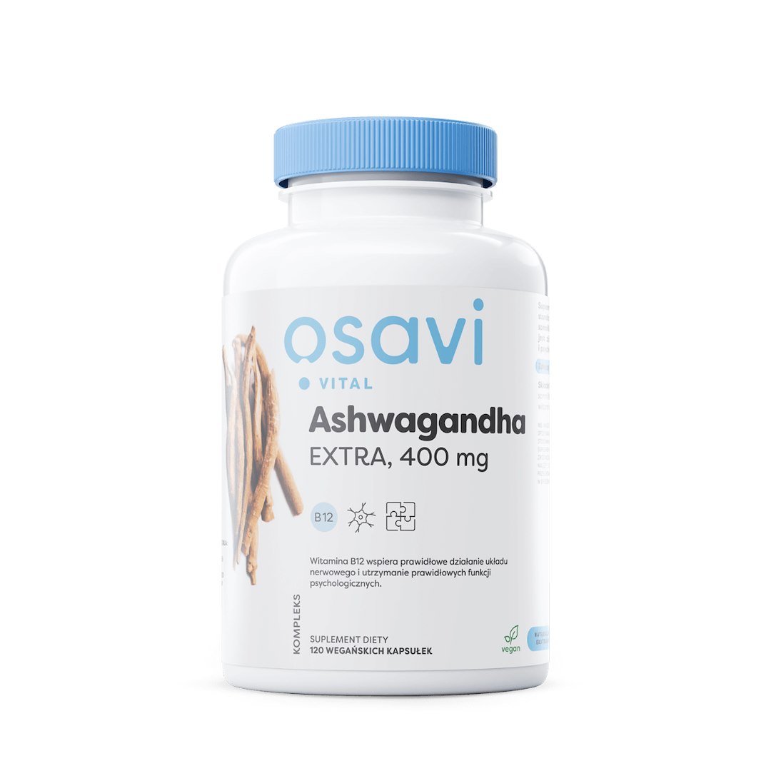 OSAVI Ashwagandha EXTRA 400 mg z wit. B12 (120 kaps.)