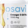 OSAVI Omega-3 Extra, 650 mg - smak cytrynowy (60 kaps.)