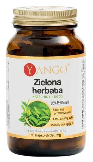 YANGO Zielona herbata - 95% polifenoli - Katechiny + EGCG (90 kaps.)