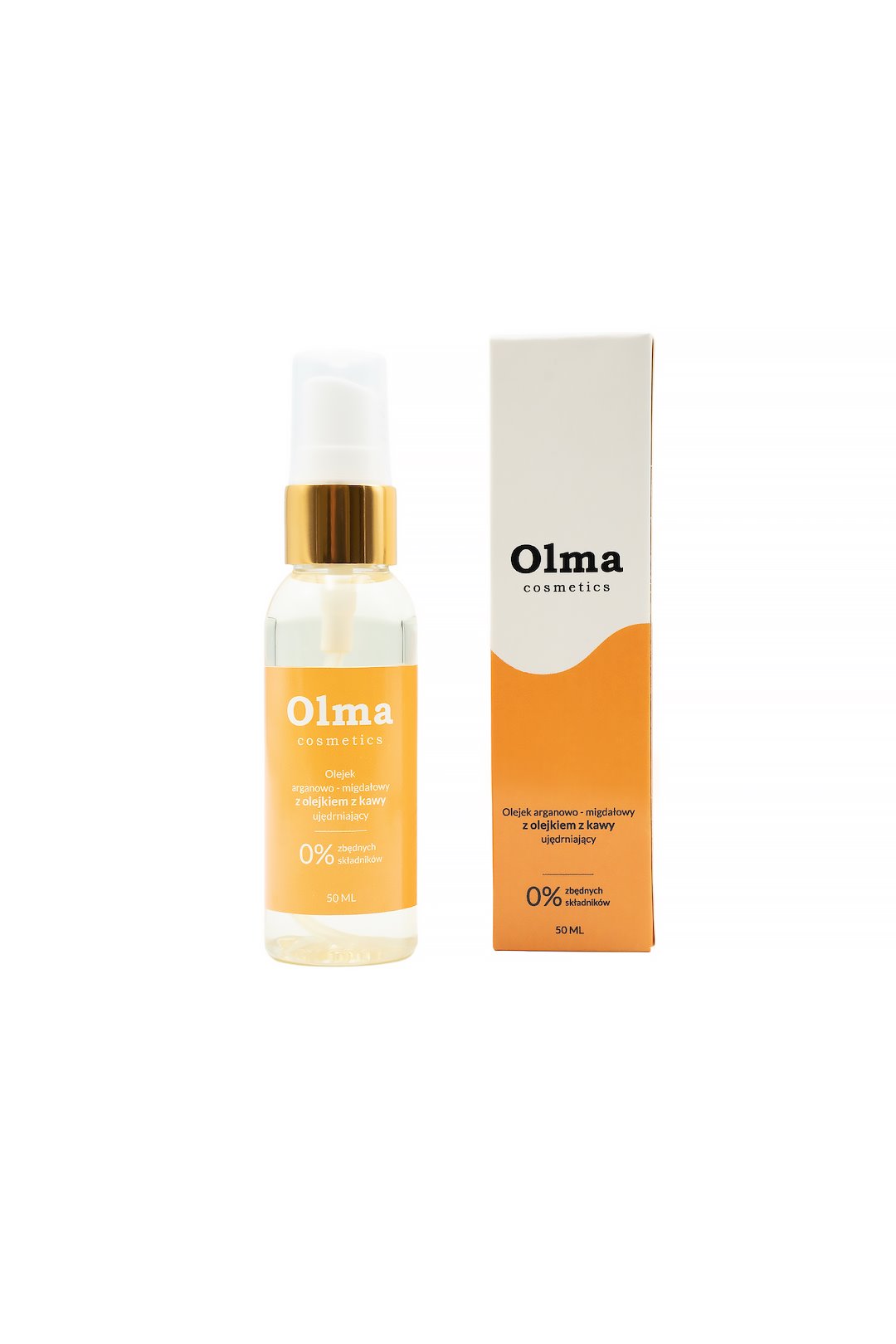 OLMA COSMETICS Olejek arganowo - migdałowy z olejkiem z kawy - Ujędrniający (50 ml)