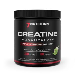 7NUTRITION Creatine Monohydrate Green Apple - Monohydrat Kreatyny - smak zielone jabłko (300 g)