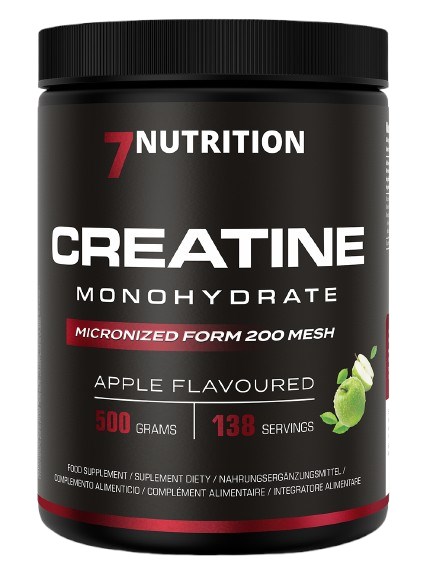 7NUTRITION Creatine Monohydrate Green apple - Monohydrat Kreatyny - smak zielone jabłko (500 g)