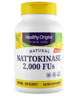 HEALTHY ORIGINS Natural Nattokinase 2000FUs - Nattokinaza 100 mg (60 kaps.)