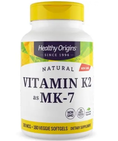 HEALTHY ORIGINS Vitamin K2 Mk7 - Witamina K 100 mcg (180 kaps.)