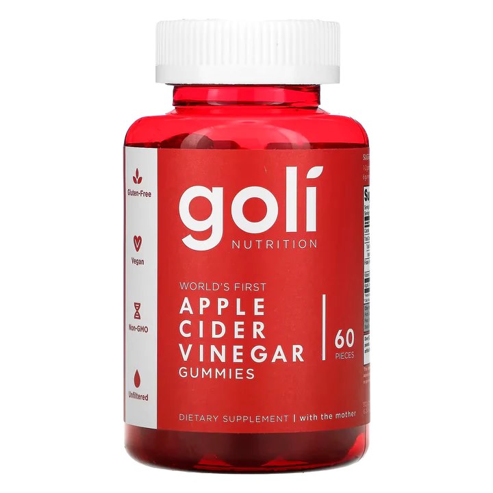 GOLI NUTRITION Apple Cider Vinegar Gummies - Ocet jabłkowy (60 żelek)