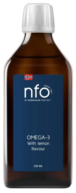 NFO Omega-3 with lemon flavour Liquid - Omega-3 w płynie - smak cytrynowy (250 ml)
