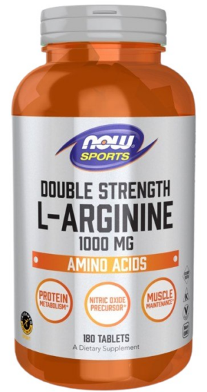 NOW FOODS L-Arginine 1000 mg Double Strength - L-Arginina 1000 mg (180 tabl.)