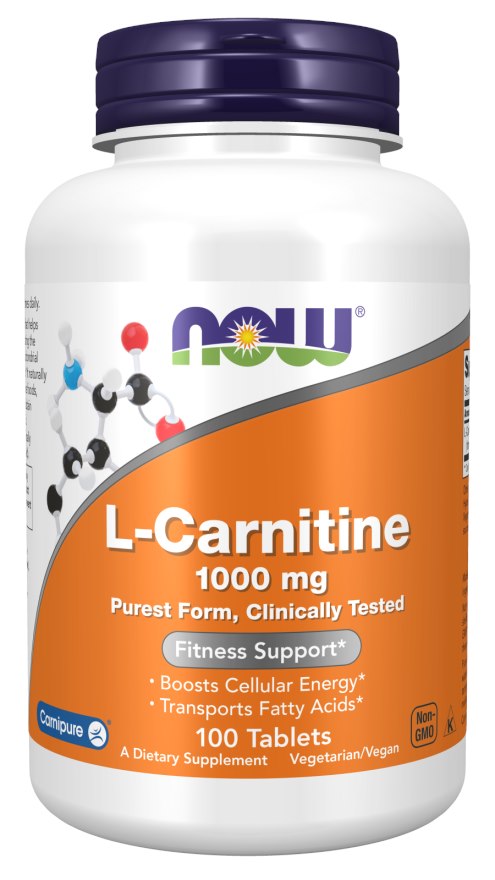 NOW FOODS L-Carnitine - L-Karnityna 1000 mg (100 tabl.)