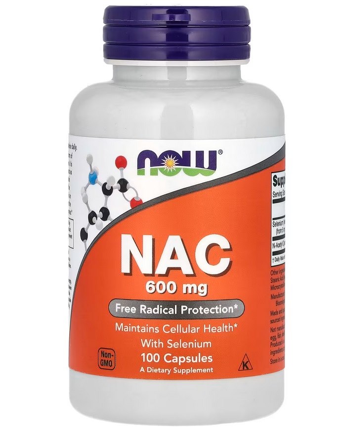 NOW FOODS NAC - N-Acetylo-L-Cysteina 600 mg (100 kaps.)