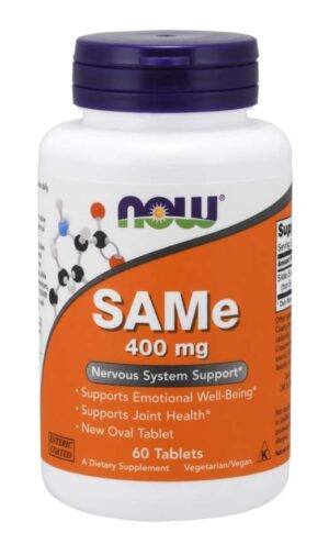 NOW FOODS SAMe - S-Adenozylo L-Metionina 400 mg (60 tabl.)
