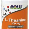 NOW FOODS L-Theanine 100 mg with Decaf Green Tea - L-Teanina i Zielona Herbata (90 kaps.)