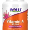 NOW FOODS Witamina A 25000 IU (100 kaps.)