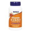 NOW FOODS Witamina D3 1000 IU + K2 MK4 45 mcg (120 kaps.)