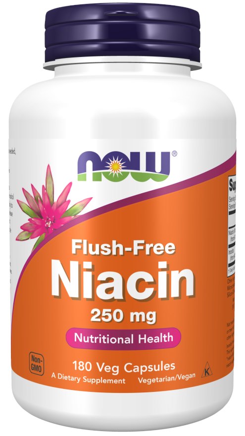 NOW FOODS Niacyna flush-free (Niacin) 250 mg (180 kaps.)