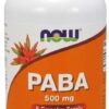 NOW FOODS PABA - Kwas Para-Aminobenzoesowy 500 mg (100 kaps.)