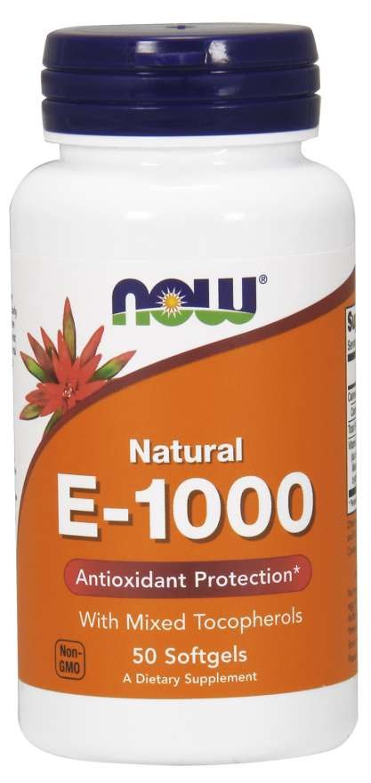 NOW FOODS Witamina E 1000 IU (50 kaps.)