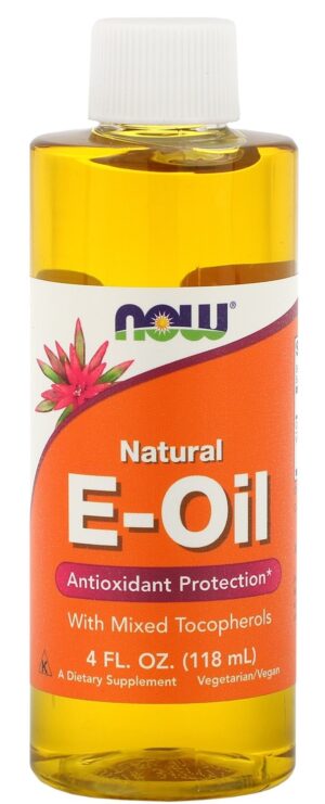 NOW FOODS E-Oil - Naturalna Witamina E z mieszanką Tokoferoli (118 ml)
