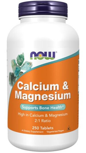 NOW FOODS Calcium & Magnesium - Wapń 500 mg i Magnez 250 mg (250 tabl.)