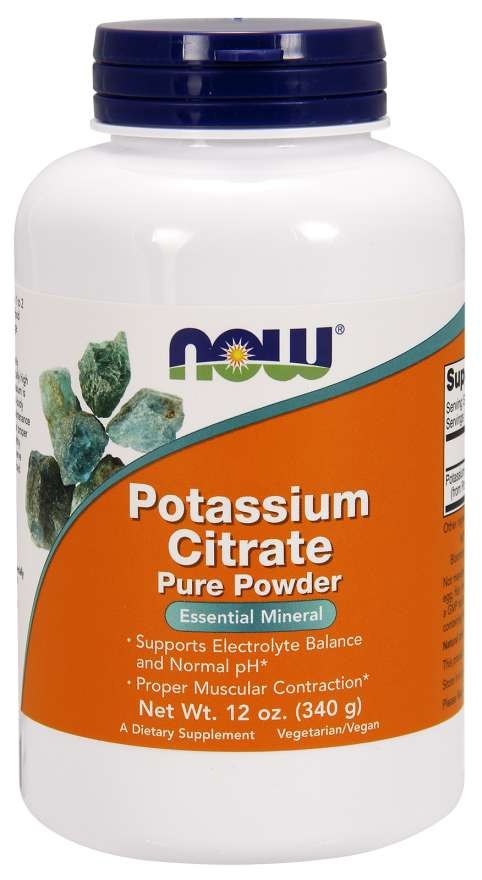 NOW FOODS Potassium Citrate - Cytrynian Potasu (340 g)
