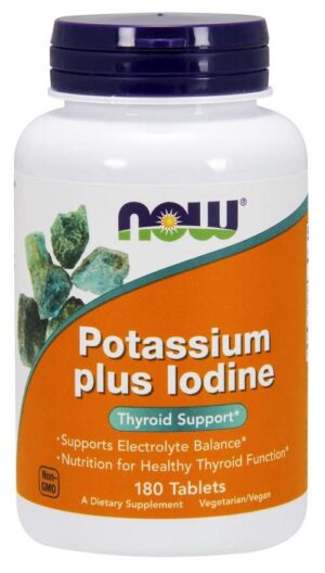 NOW FOODS Potassium Plus Iodine - Potas + Jod (180 tabl.)
