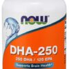 NOW FOODS DHA-250 Kwas dokozaheksaenowy (120 kaps.)
