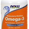 NOW FOODS Omega-3 Molecularly Distilled (180 kaps.)