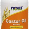 NOW FOODS Castor Oil - Olej Rycynowy 650 mg (120 kaps.)