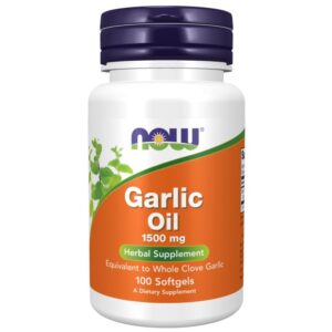 NOW FOODS Garlic Oil 1500 mg - koncentrat 3 mg (100 kaps.)
